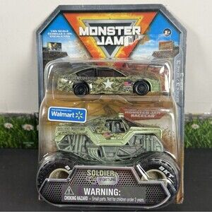 Monster Jam Truck & Car Soldier Fortune 1:64 2-Pack Series 3 Walmart Exclusive